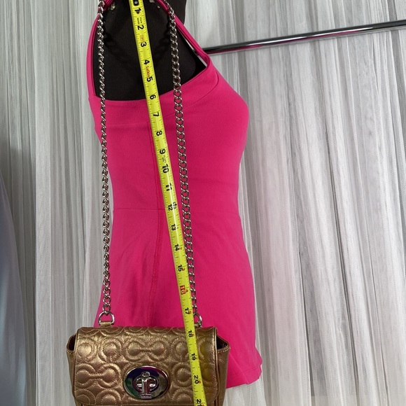 EUC Coach Gold Quilted leather mini bag - Picture 4 of 16